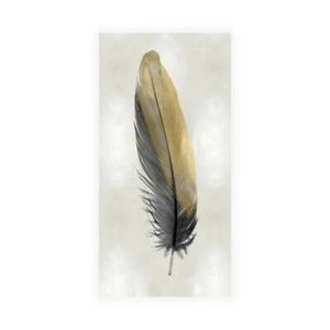 Stampa Su Tela Su Carta Poster o Quadro Bosco Julia Gold Feather on Silver I - Imagen 1 de 2