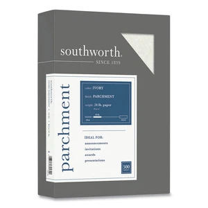 Southworth 984C 24 lb 8.5" x 11" Parchment Specialty Paper - Ivory (1/BX) New - Picture 1 of 3