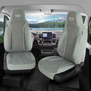 Fundas de asiento de autocaravana piloto adecuadas para Alaska 6000 alcoba 540 (gris) - Imagen 1 de 13