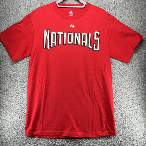 WASHINGTON NATIONALS Shirt Adult Medium Red Stephen Strasburg 37 Cover