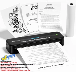 300DPI HD for Phomemo M832 Thermal Paper Printer Inkless Travel Printer Lot - Picture 1 of 14