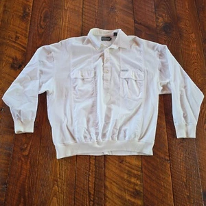 Vintage Members Only Men's White Pullover 1/2 Button Up Casual Long Sleeve XL - Picture 1 of 11
