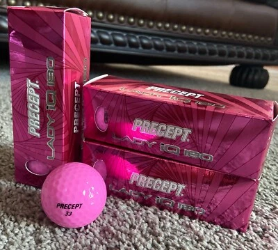 Una funda de 3 pelotas de golf Precept Lady iQ 180 rosas “33” - totalmente nuevas Foto 1 de 3