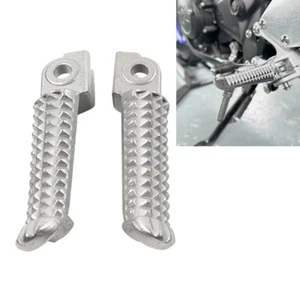 Front Foot Pegs Rest Footrest Pedal For Yamaha YZF R1 R3 R6 FZ07/09/10 FZ6/8 FZ1 - Picture 1 of 10