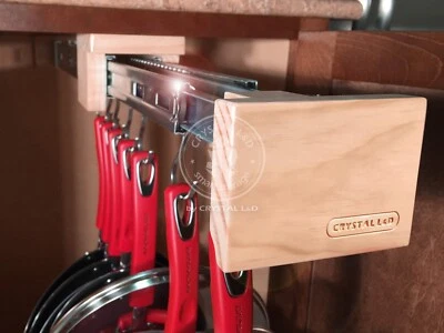 Armario de cocina extraíble organizador y almacenamiento para utensilios de cocina ollas y sartenes Foto 1 de 4