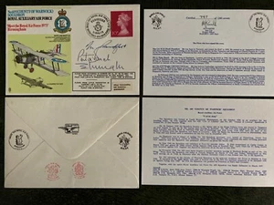 RAF Cover - No.605 Squadron - Signed Wright DFC DFM WW2 Pilot & Japanese POW + 2 - Picture 1 of 6