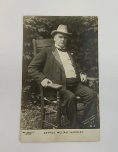 Postkarte Ex Pres William McKinley 1905 RPPC Rotograph Serie Pach Bros unbesendet - Bild 1 von 2
