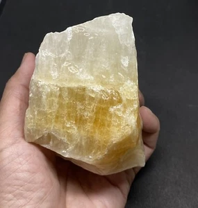 Yellow Calcite Genuine Stone From Mexico 15ozs 4in - Picture 1 of 7