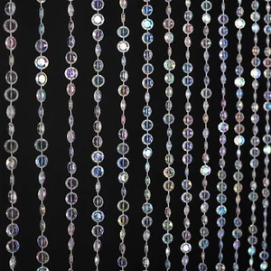 3ft X 6ft 34 Strands Iridescent Faux Crystal Beaded Curtain For Doorway Room Div - Picture 1 of 8