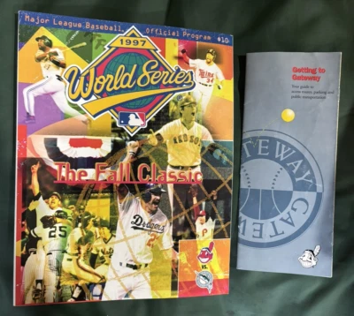 VTG 1997 MLB WORLD SERIES INDIANS VS MARLINS OFFICIAL PROGRAM&1994 GATEWAY GUIDE - Image 1 of 4