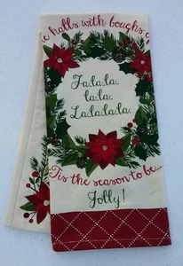 DII DesignImport KitchenTowel "DecktheHalls w Boughs of.." India NEW! 18/NOV2020 - Picture 1 of 4