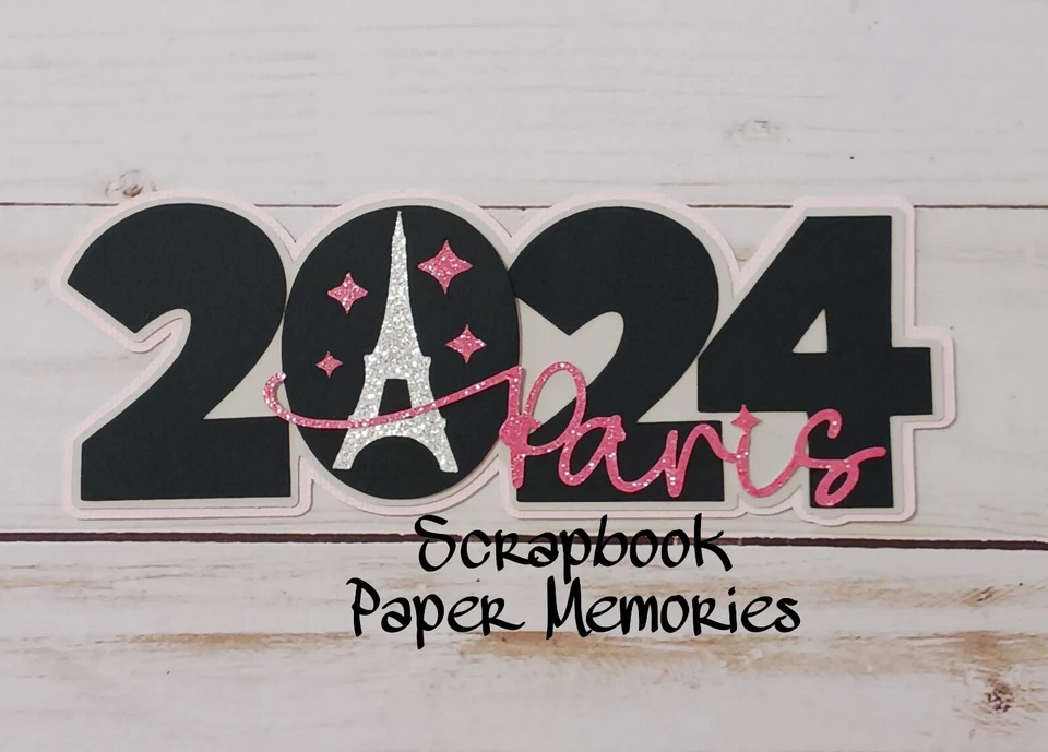 Paper Piecing, Olimpic Scrapbook Title, Olympics, 2024 PARIS title  - Image 1 of 1