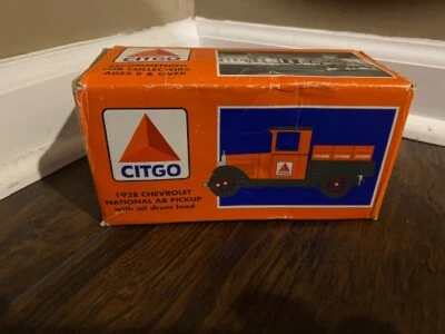 1928 Citgo Chevrolet National AB Pickup with Oil Drum Load Hidden bank  - Image 1 of 2