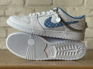 Nike SB Dunk Low Pro x Nicole Haus bianco blu a quadri FZ8802-100 da uomo taglia 11,5 - Foto 1 di 10