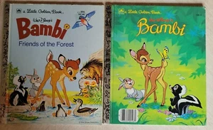 1975&84 WALT DISNEY'S BAMBI & FRIENDS OF THE FOREST LITTLE GOLDEN BOOK HARDCOVER - Bild 1 von 3