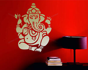Ganesh Ganapati Vinayaka Decorative Vinyl Wall Sticker Decal Lord Hindu God