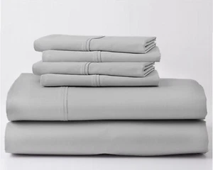 6PC Real 800 Thread Count 100% Egyptian Soft Cotton Sheet Set 10" Deep Pocket - Picture 1 of 27