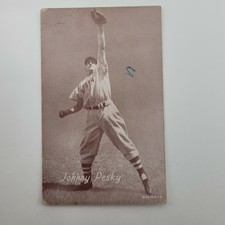Johnny Pesky Exhibit Baseball Card 1947-1966 Boston Red Sox W461 Series Vintage