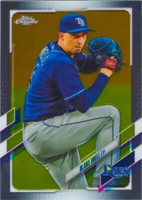 Blake Snell 2021 Topps Chrome Baseball MLB Base Card #43 Tampa Bay Rays MLB
