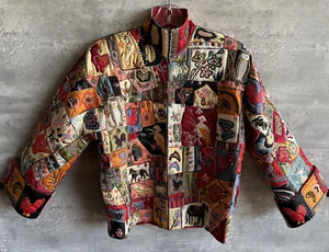 Chaqueta Vintage Valentino Boutique Otoño-Invierno 1989-90 Bordada Patchwork 8 - Imagen 1 de 24