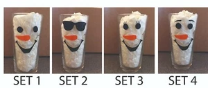Schneemann Cool Face Vinyl Aufkleber Aufkleber Weihnachtstasse Bummeln Weinglas Fenster - Bild 1 von 11