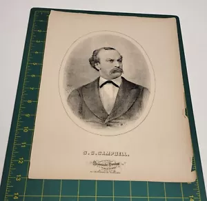 Ant 1880s S.C.Campbell Lithograph W.J. Morgan & Co. Brainard’s Musical Treasures - Picture 1 of 3