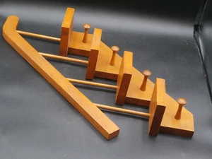 Vtg. Wooden Staircase Wall Teacup/Saucer Display Rack Spindle Step/Peg Four-Tier - Picture 1 of 10