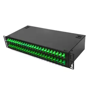 Fiber Optic Terminal Box 48 core SC APC Adapter Pigtail 48 Ports Patch Panel - Picture 1 of 6