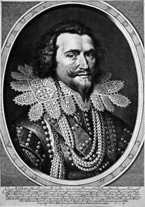 G. VILLIERS, DUC de BUCKINGHAM (de Miereveld) -Gravure 19e (gravé par Delff) - Imagen 1 de 2