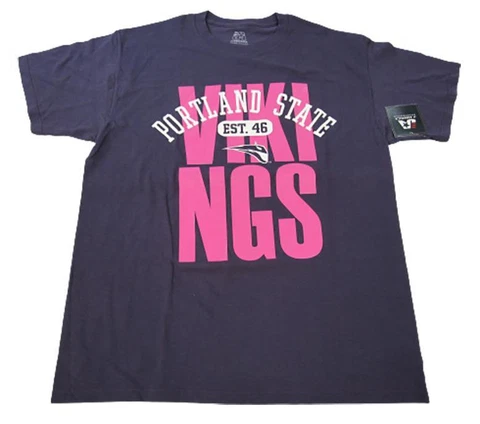 New Portland State Vikings Mens Size L Large Purple Shirt Cover