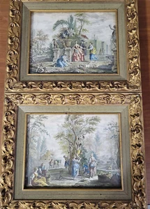 TWO Bartolozzi/Zocchi 19th Century Hand Colored Framed Etchings Engraving Prints - Picture 1 of 23