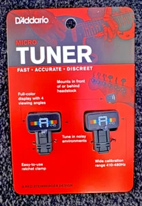 D'Addario Micro TUNER Clip-on PW-CT-12TP TWIN PACK Chromatic Tuner Headstock - Picture 1 of 10
