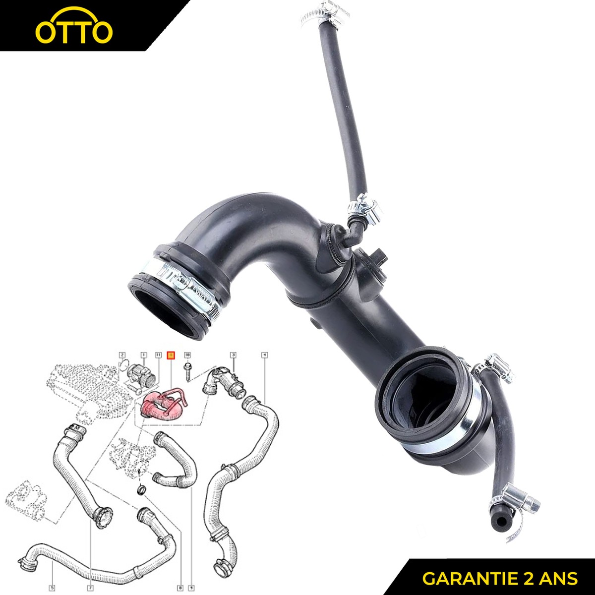 Tuyau De Turbo Pour Renault Grand Kangoo II 1.5 DCi – Référence 144600199R, Prêt à Monter - 9