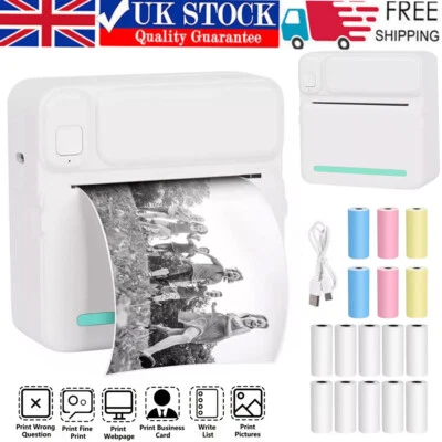 Mini Thermal Printer Pocket Bluetooth Mobile Phone Photos Label Printing Machine - Image 1 of 4