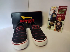 In-N-Out Burger Black Drink Cup Slip-On Shoes WORN ONCE Kids 6 Womens 7.5 NICE! - Picture 1 of 11