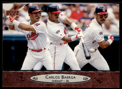 1996 Upper Deck #53 Carlos Baerga Indians Triple Image - Image 1 of 2