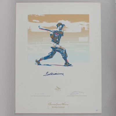 Ted Williams Signed Print Red Sox HC-G 14/38 (Carlo Beninati) – COA JSA - Image 1 of 4