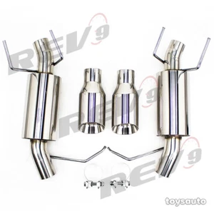 Rev9 FlowMaxx Axle back Exhaust 4" Stainless Dual Tip for Mustang V6 3.7L 11-14 - Picture 1 of 4