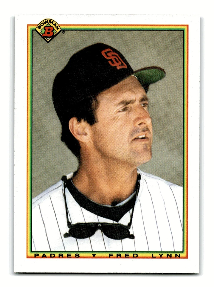 Fred Lynn 1990 Bowman #216 San Diego Padres NM-MINT - Image 1 of 2