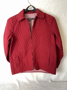 BlassPort-Reversible-Quilted-Red Gingham-Zip-Jacket-Long Sleeve-Women Sz Medium - Picture 1 of 8
