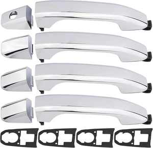 APPERFiT Exterior Door Handles w/Gaskets Set Chrome Compatible with - Picture 1 of 4