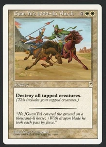 ***English Guan Yu's 1,000-Li March (Ring Ding)*** MTG Portal 3 Kingdoms Magic - Picture 1 of 2
