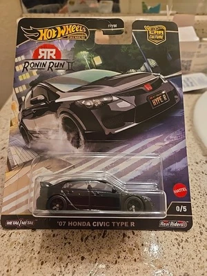 Honda Civic Type R Black Chase 0/5 Hot Wheels Car Culture Ronin Run II '07 Foto 1 de 4