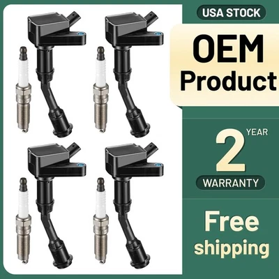Paquete de 4 bobinas de encendido DG554 y bujías para Ford Fusion 2014-2020 1,5 L l4 Foto 1 de 4