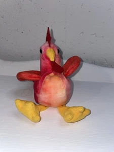Ty Beanie Baby DOODLE The Rooster 4th Generation 3rd Tush Tag PVC 1996 - Picture 1 of 10