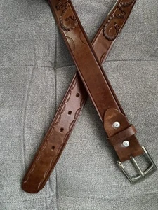Cinmex braun Zusammensetzung Leder Gürtel 51" lang - Bild 1 von 5