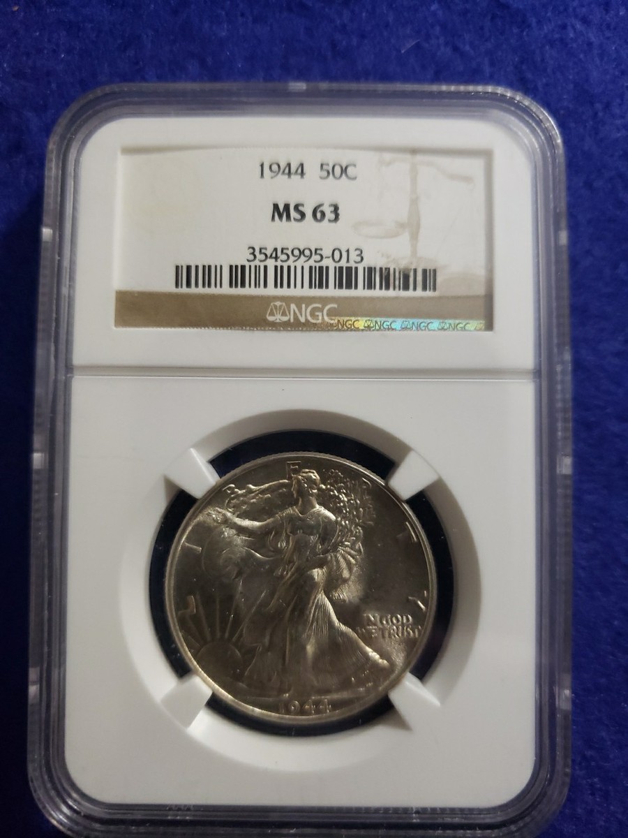 MS 63 Graded 1944 Year Liberty Walking Half Dollars (1916
