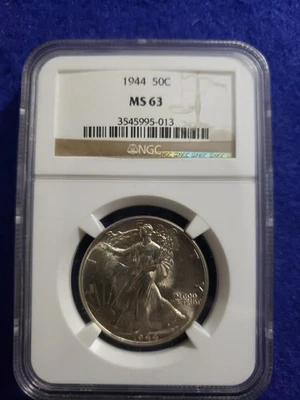 1944 Meio Dólar Liberty Walking NGC MS63 ~ L👀K FRETE GRÁTIS - Imagem 1 de 4