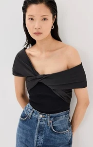 Top combo tejido Simkhai Celiana negro talla XS NUEVO CON ETIQUETAS - Imagen 1 de 13