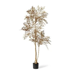 E Style 170cm Nandina Tree Artificial Plant Fake/Faux Home Room Decor Gold - Picture 1 of 2